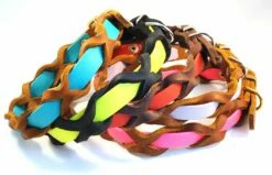 Bellepet Halsband "Braidy Farbrausch" Messing Mit Blauem Leder -Angebote Hundeleinen Store Bellepet Halsband Farbrausch 4 1280x1280