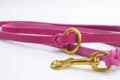 Bellepet Fettleder Verlängerungsleine / Polizeileine 2,40m 3-fach Verst. - Messing -Angebote Hundeleinen Store Bellepet Verlaengerungsleine pink messing 1280x1280 1