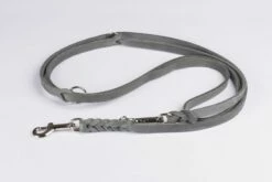 Bellepet - Fettleder Verlängerungsleine / Polizeileine 2,40m 3-fach Verst. - Edelstahl -Angebote Hundeleinen Store Fettleder Verlaengerungsleine chrom grau 1280x1280