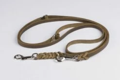 Bellepet Fettleder Verlängerungsleine 3m 3-fach Verst. - Edelstahl -Angebote Hundeleinen Store Fettleder Verlaengerungsleine chrom oliv 1280x1280 2