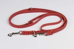 Bellepet Fettleder Verlängerungsleine / Polizeileine 2,40m 3-fach Verst. - Chrom -Angebote Hundeleinen Store Fettleder Verlaengerungsleine chrom rot 1280x1280 1