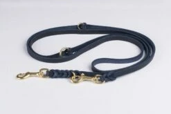 Bellepet Fettleder Verlängerungsleine / Polizeileine 2,40m 3-fach Verst. - Messing -Angebote Hundeleinen Store Fettleder Verlaengerungsleine messing blau 1280x1280 1