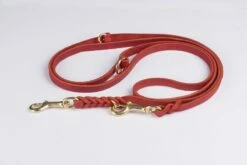 Bellepet Fettleder Verlängerungsleine / Polizeileine 2,40m 3-fach Verst. - Messing -Angebote Hundeleinen Store Fettleder Verlaengerungsleine messing rot 1280x1280 1