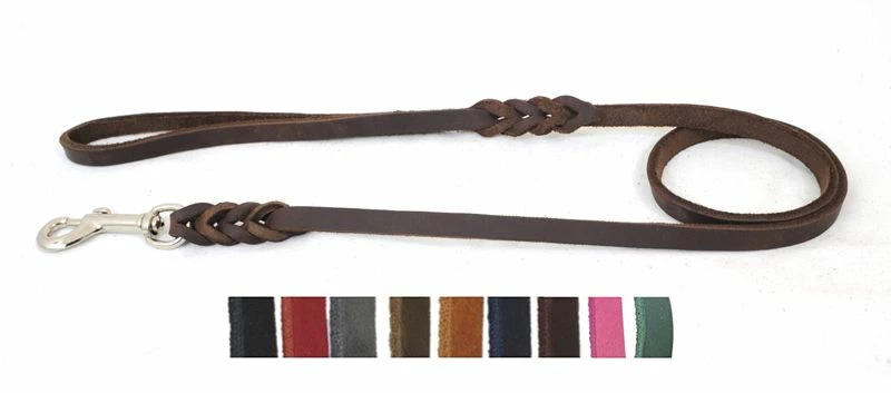 Bellepet Fettlederleine 2m Mit Handschlaufe - Chrom 3 Bellepet Fettlederleine 2m Mit Handschlaufe - Chrom