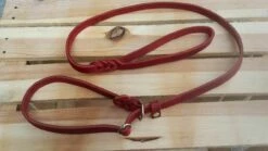 Bellepet Moxon-/Retrieverleine Aus Fettleder 1,30 M Mit Zugstopp - Chrom -Angebote Hundeleinen Store Moxon rot 1 web 1280x1280