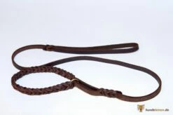 Bellepet Moxonleine / Retrieverleine / Schlupfleine Aus Fettleder - Chrom