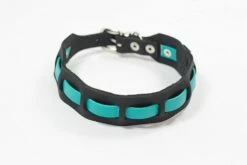 Bellepet Halsband "Pure Farbrausch" Chrom Mit Schwarzem Leder