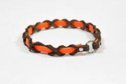 Bellepet Halsband "Farbrausch Light" Chrom Mit Dunkelbraunem Leder