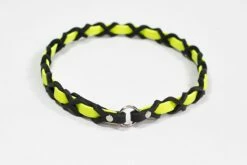 Bellepet Halsband "Farbrausch Light" Chrom Mit Schwarzem Leder